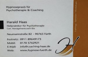 Visitenkarte Praxis Harald Haas